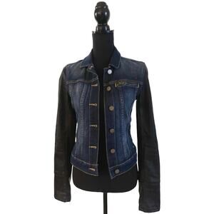 Triple Tone Waist Length Denim Jacket XS